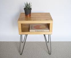 Stella Bedside Table Side Table Small Table Light Oak Etsy Wood Bedside Table Reclaimed Wood Bedside Table Copper Furniture