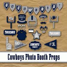 Cowboys Football Photo Booth Props And Party Decorations Printable Over 40 Images In Pdf Format Printable Digital File In 2021 Dallas Cowboys Birthday Cowboys Football Party Dallas Cowboys Party