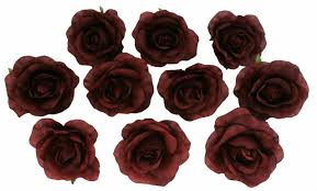Buy artificial cherry blossom artificial cherry blossom in bulk faux cherry. Burgundy Rose Heads Artificial Flowers Wedding Centerpieces Silk Roses Faux Flowers Wedding Decorations Flowers In Bulk 10 Heads Thebridesbouquet Com