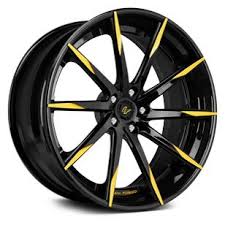 Black And Yellow Truck Rims Pin By Justin Brickler On Sick Rims Car Wheels Rims For Cars Wheel Rims