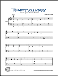 Welcome on the flute music page. Trumpet Voluntary Clarke Free Beginner Piano Sheet Music