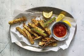 We Guarantee That Even The Pickiest Of Eaters Will Love These Baked Zucchini Sticks Baked Zucchini Sticks Healthy Snacks Healthy