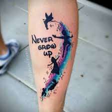 Image Result For Watercolor Peter Pan Tattoo Tatuaggi Di Peter Pan Tatuaggi Cool Tauaggio Piccolo