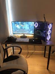 My New Battlestation D Small Game Rooms Small Room Setup Bedroom Setup