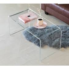 Shop our narrow coffee tables selection from the world's finest dealers on 1stdibs. Modern Rectangular Acrylic Waterfall Modern Coffee Table Overstock 30361524
