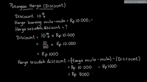 Pelajaran Soal Rumus Potongan Harga Discount Wardaya College