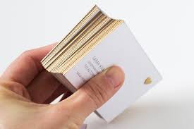 Business cards don't necessarily have to be a traditional rectangle. Diy Gold Edge Business Cards Sarah Hearts
