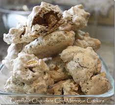 Small blobs of the meringue batter are typically piped out onto a lined cookie sheet and then baked until. Chocolate Cornflake Meringue Cookies Gf Tastingspoons