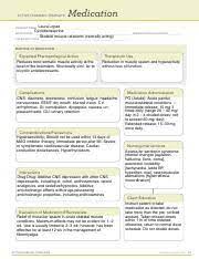 Cyclobenzaprine Active Learning Template Medication Laura Lopez Cyclobenzaprine Medication Skeletal Muscle Relaxants Centrally Acting Student Name Course Hero