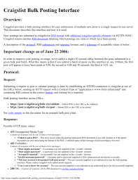 Craigslist Bulk Posting Interface