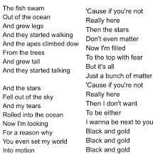 Black gold is a 1993 single performed by minneapolis rock band soul asylum. Sam Sparro Black Gold Lyrics Learning To Love Yourself Me Me Me Song Lyrics