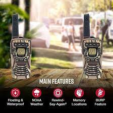 Amazon.com: Cobra ACXT1035R FLT CAMO Waterproof Walkie Talkies for Adults -  Rechargeable, Floats, 22 Channels, Long Range 37-Mile Two-Way Radio Set  (2-Pack) : Electronics