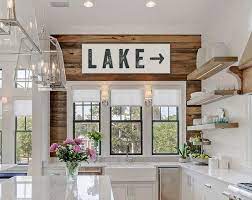 Lake Sign Large Canvas Art Lake House Decor Fixer Upper Sign Joanna Gaines Inspired Vintage Look Custom Color Subway Art Kitchen Design Home Sweet Home