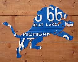 Detroit Lions Room Decorations Detroit Lions Football Wall Art H Andmade Vintage Industrial Lic Detroit Lions Room Detroit Lions Diy Detroit Lions Man Cave