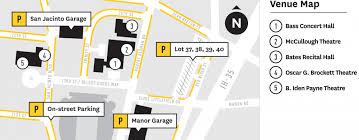 Parking Map Texas Performing Arts The University Of