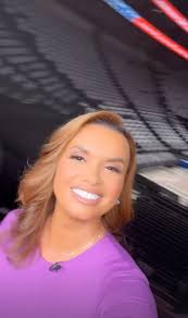 FS1's Joy Taylor is all smiles in bright purple blouse selfie amid FOX  Sports drama