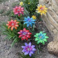 Gisela graham wooden flower garden sign painted squat stake for garden or pots. Patio Plant Garden Stakes Decor Handmade Wand For Indoor Outdoor Pot Flower Yard Lawn Decor Gardening Gifts For Children Fairy Beaded Garden Stakes Blue Colorful Glass Insert Ornament Decorative Garden Stakes Patio