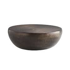 Arteriors Small Bronze And Repousse Ringed Detailed Clint Cocktail Table From The Well Appointed House Cocktail Tables Arteriors Small Coffee Table