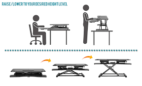 Raising computer table, sketch #12, frame and shelf shows the support table with the top removed. Height Adjustable Standing Desk Converter Ergonomic Sit Stand Black Defy Desk
