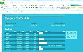 Project Task List Template Sample Management To Do Excel Job ...