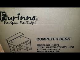 This computer desk is easy assembly with step by step instruction. Furinno Computer Desk Walnut 15071 Youtube