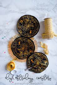 Diy Astrology Coasters A Skeleton Bar Towel Diy Coasters Diy Coasters