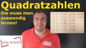 Hier findet ihr eine liste der quadratzahlen von 1 bis 100. Quadratzahlen Die Muss Man Auswendig Lernen Lehrerschmidt Youtube