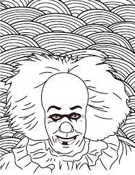Pennywise wears the clown makeup and costume to get closer to the kids, but he just scares them without killing the children. Horror Movies Printable Coloring Pages Halloween Coloring Pages Halloween Coloring Coloring Pages