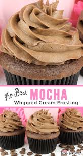 The Best Mocha Whipped Cream Frosting Recipe Whipped Cream Frosting Coffee Frosting Recipe Mocha Frosting