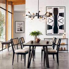 Zhenghao french country round cane back dining chairs set of 2, farmhouse retro kitchen chairs, distressed wood chairs for dining room/living room/bedroom (soft gray) 4.1 out of 5 stars 42 $253.89 $ 253. Tina Modern White Performance Upholstered Seat Black Cane Dining Chair In 2021 Dining Chairs Upholstered Seating Cane Dining Chair