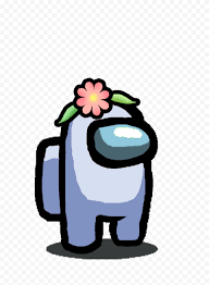 Hd White Among Us Character With Flower Hat Png In 2021 Flower Hats Disney Phone Wallpaper Character