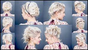 10 Easy Updo Tutorials For Short Hair Milabu Youtube Short Hair Tutorial Simple Updo Tutorial Short Hair Styles Easy
