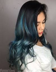 Hair chalk — cool pastel blue hair. 87 Great Blue Black Hair Ideas For You Style Easily