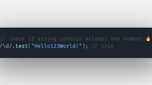 How To Check If A String Contains At Least One Number Using Regular  Expression (Regex) In Javascript? - Dev Community 👩‍💻👨‍💻