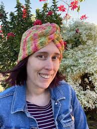 Knitting project with stripes for beanies and scarves