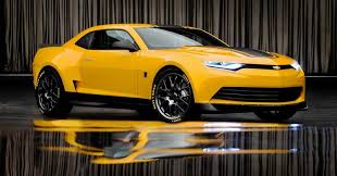 The bumblebee concept camaro from the first transformers movie. The Transformers Bumblebee Camaros Are Going Up For Auction But There S A Catch Top Speed