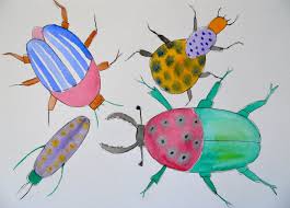 Splodge Podge Art Bugs Quick Art Lessons By Louise De Masi Insect Art Projects Beetle Art Insect Art