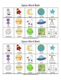Space Themed Word Bank Word Bank Space Words Creative Curriculum Preschool