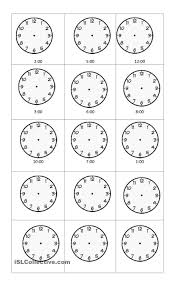 Telling Time Blank Clock Clock Worksheets Blank Clock Faces