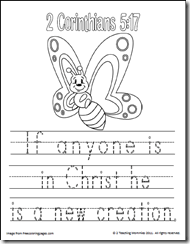 The verse for this coloring page is: Memory Verse Helps 2 Corinthians 5 17 Artofit