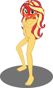 2820046 - artist needed, suggestive, sunset shimmer, equestria girls, g4,  belly button, blushing, blushing profusely, breasts, busty sunset shimmer,  covering, covering breasts, covering crotch, embarrassed, embarrassed nude  exposure, female, full body ...