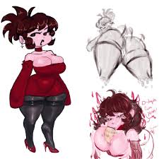 friday night funkin, girlfriend (friday night funkin), •c•,  black lipstick, blowjob - R34 Vault