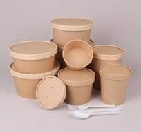 Custom Kraft Paper Bowl With Lid