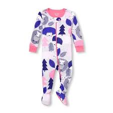 Baby And Toddler Girls Long Sleeve Hedgehog Print Snug Fit Footed Stretchie Kids Fashion Clothes Baby Pajamas Carters Baby Girl