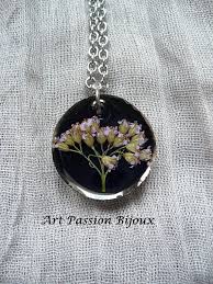 Flowers In Resin Dried Flowers Necklace Black Green Jewelry Real Dried Lilac Flowers In Eco Resin Resin Pendant Eco Friendly Jewelry Stainless Steel Necklace