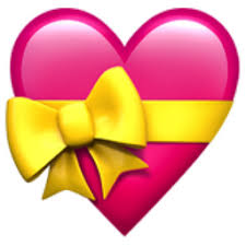 Pink Candy Box In The Shape Of A Heart With A Yellow Ribbon Tied In A Bow Around It Balloons And Candy Are Always A Fa Emoji Art Emoji Backgrounds Heart