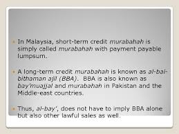 Bai' bithaman ajil (perjanjian jual beli balik) atau bba merupakan konsep perbankan islam yang digunakan dalam pembiayaan sewa beli atau pembelian insurans. Ib 1005 Deposits And Financing Practices Of Islamic