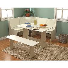 Ms8tsc marseille 7 piece diningroom set marble top dining table and 6 side chairs with transitional style hardwood solids and ash veneers corner. Breakfast Nook 4 Piece Corner Dining Set White From Generic Accuweather Shop