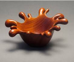 padouk wood splash bowl 1 bois sculpte bols en bois bois tourne