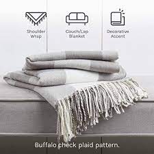 Shop for our buffalo check fleece blanket and other fleece throws and distinctive home items at orvis.com today! Amazon Com Buffalo Plaid Throw Blanket For Couch Farmhouse Check Pattern Soft Woven With Decorative Fringe Lightweight For Bed Sofa Chair Office Outdoor 50 X 60 In Gray Kitchen Dining